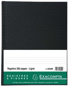 EXACOMPTA Registre 200 pages lignées - 320 x 250 mm Visuel