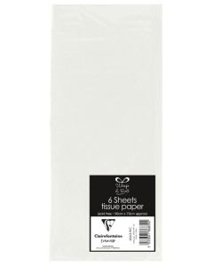 Papier de Soie - Blanc - 500 x 750 mm : CLAIREFONTAINE Lot de 480 Visuel