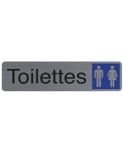Plaque adhésive de signalisation - Toilettes : EXACOMPTA image