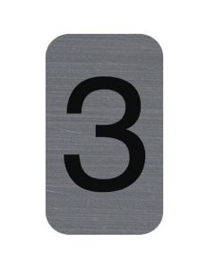 Plaque verticale adhésive de signalisation - Chiffre 3 : EXACOMPTA image