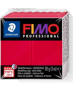 Pâte à Modeler durcissante au four FIMO Professional - 85 g - Rouge carmin : STAEDTLER Visuel
