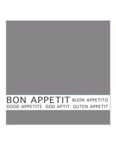 Serviettes de table - Bon Appétit - Gris PAP STAR 82947