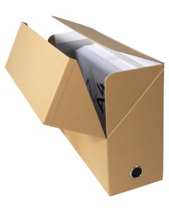 Boîte de classement Papier toilé - Dos 120 mm - Havane EXACOMPTA Photo