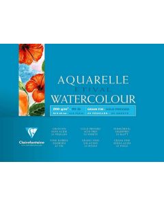 Bloc aquarelle - 300 x 400 mm - 200 g/m2 - Lot de 2 : CLAIREFONTAINE Etival Watercolour image