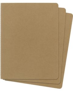 Carnet de Notes Ligné - 190 x 250 mm - Couverture Carton Marron MOLESKINE Lot de 3