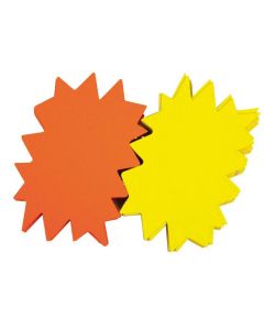 Carton fluo effaçable Etoile - 240 x 320 mm - Jaune/Orange : AGIPA