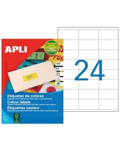 Photo Étiquettes adresses Vert fluo 70 x 35 mm AGIPA 100766