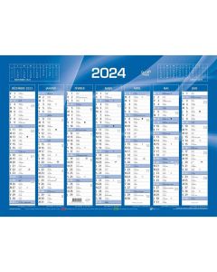Calendrier de banque 2024 - 550 x 405 mm QUO VADIS Décembre 2023 Juin 2024