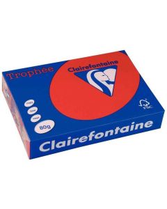 Ramette de papier Trophée de 500 feuilles A4 - Rouge Corail : CLAIREFONTAINE Visuel