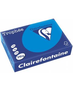 Ramette de papier de 250 feuilles A4 210g - Bleu turquoise : CLAIREFONTAINE Trophée Visuel