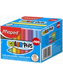 MAPED : Boite craies pour tableau mural - Assortiment de couleurs