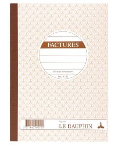 FACTURE Carnet autocopiant Dupli - 210 x 148 mm 1222D Le Dauphin