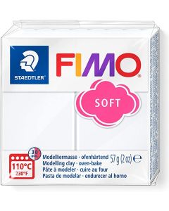 FIMO Soft : Pâte à Modeler à cuire - 57 g - Blanc Visuel
