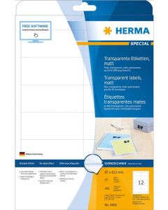 HERMA Étiquettes transparentes 97 x 42,3 mm 4682