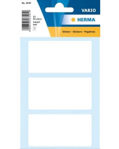 HERMA : Lot de 21 étiquettes adhésives - 34,0 x 67,0 mm - Blanc