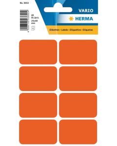 HERMA : Lot de 40 étiquettes adhésives - 26,0 x 40,0 mm - Rouge 3692