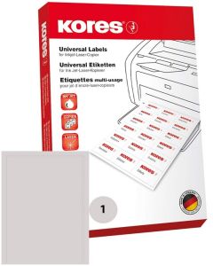 Étiquettes adhésives blanches 38 x 21,2 mm : KORES L3821 Lot de 6500
