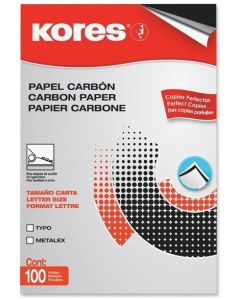 Lot de 100 feuilles de Papier Carbone - A4 - Noir : KORES Visuel