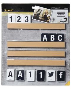 Lettres décoratives - Marron : SECURIT Letter Shelf 169 pièces Visuel