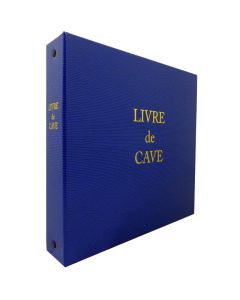 ELVE 601 : Livre de cave Bleu Etiquette bouteille de vin