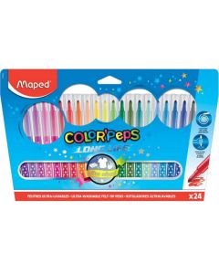 MAPED 845022 : Lot de 24 feutres - Color'Peps - Assortiment de couleurs