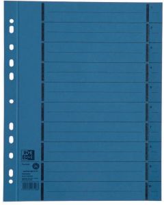 Photo OXFORD : Intercalaires en carton - 240 x 300 mm - Bleu 