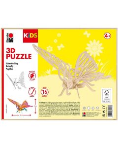 Photo Puzzle 3D en bois - Papillon MARABU KIDS