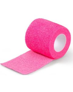 Photo Bande adhésive élastique de fixation - 50 mm x 4,5 m - Rose HARO