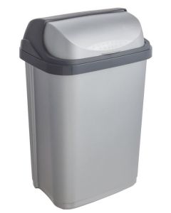 Photo Poubelle avec couvercle - 25 litres - Argent/Gris KEEEPER Rasmus
