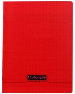 Photo Cahier Séyès 96 pages - 170 x 220 mm - Rouge CALLIGRAPHE Polypro