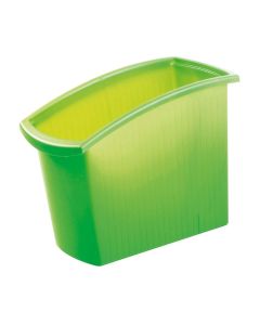 Corbeille à papier rectangulaire 18 litres - Vert translucide : HAN MONDO 1840-60