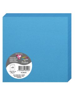 Photo Cartes double en papier - 135 x 135 mm - Bleu Turquoise CLAIREFONTAINE Pollen Lot de 25