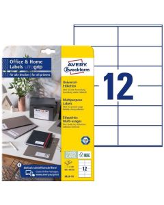 Photo Étiquettes adhésives - 105 x 48 mm - Blanc AVERY Office and Home