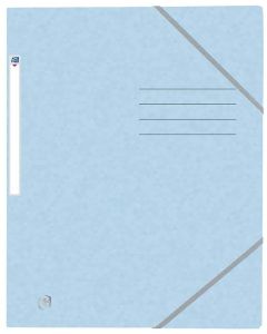 Photo Chemise à élastiques A4 - 3 rabats - Bleu Pastel OXFORD Top File+