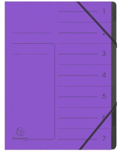 Photo Trieur 7 compartiments à élastiques - Violet EXACOMPTA Image