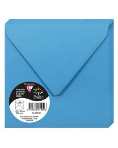 Photo Enveloppe POLLEN Bleu Turquoise Format  140 x 140 mm 5558C