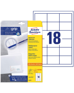 Photo Étiquettes adhésives - 64 x 45 mm - Blanc AVERY 