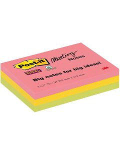 Photo Notes adhésives - Assortiment - 203 x 152 mm POST-IT Meeting Notes Super Sticky