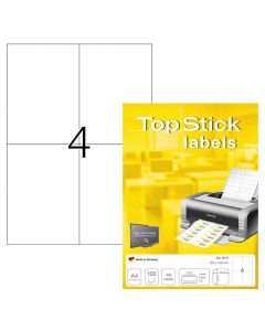 Photo Étiquettes adhésives blanches - 105 x 148 mm : TOP STICK
