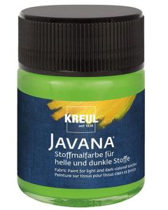 Photo KREUL Javana 91960 : Peinture pour textile sombre - 50 ml - Vert feuille