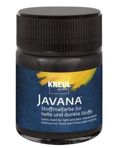 Photo KREUL Javana 91961 : Peinture pour textile sombre - 50 ml - Noir