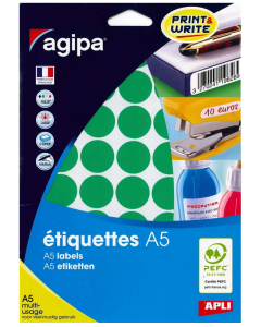 Photo pastilles adhésives 24 mm - Vert AGIPA 