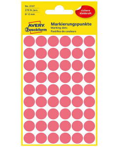 Photo Pastilles adhésives 12 mm - Rouge fluo AVERY 