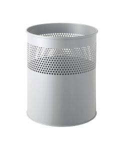 Photo Corbeille à papier en acier 15 litres - Gris aluminium : HELIT H2515787