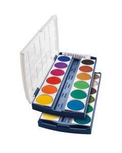Photo Boîte de peinture - Pastilles de gouache - 24 couleurs : HERLITZ 10199933 