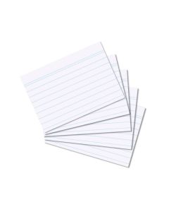 Photo Lot de 100 fiches Bristol lignées - 52 x 74 mm - Blanc : HERLITZ 10621464 