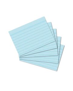 Photo Lot de 100 fiches Bristol lignées - 52 x 74 mm - Bleu : HERLITZ 10836310 