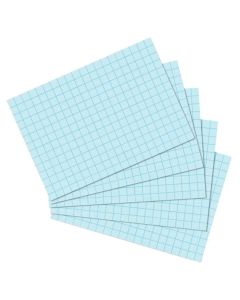 Photo Lot de 100 fiches Bristol quadrillées - 105 x 148 mm - Bleu : HERLITZ 10901460