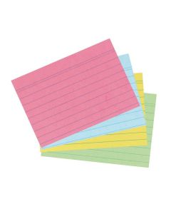 Photo Lot de 200 fiches Bristol lignées - 74 x 105 mm - Assortiment : HERLITZ  10836245