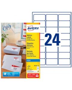 Photo Étiquettes - 63,5 x 33,9 mm - Jet d'encre - Blanc AVERY